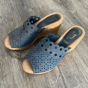 Blue Wedge Sandals Size 36EU/5.5US